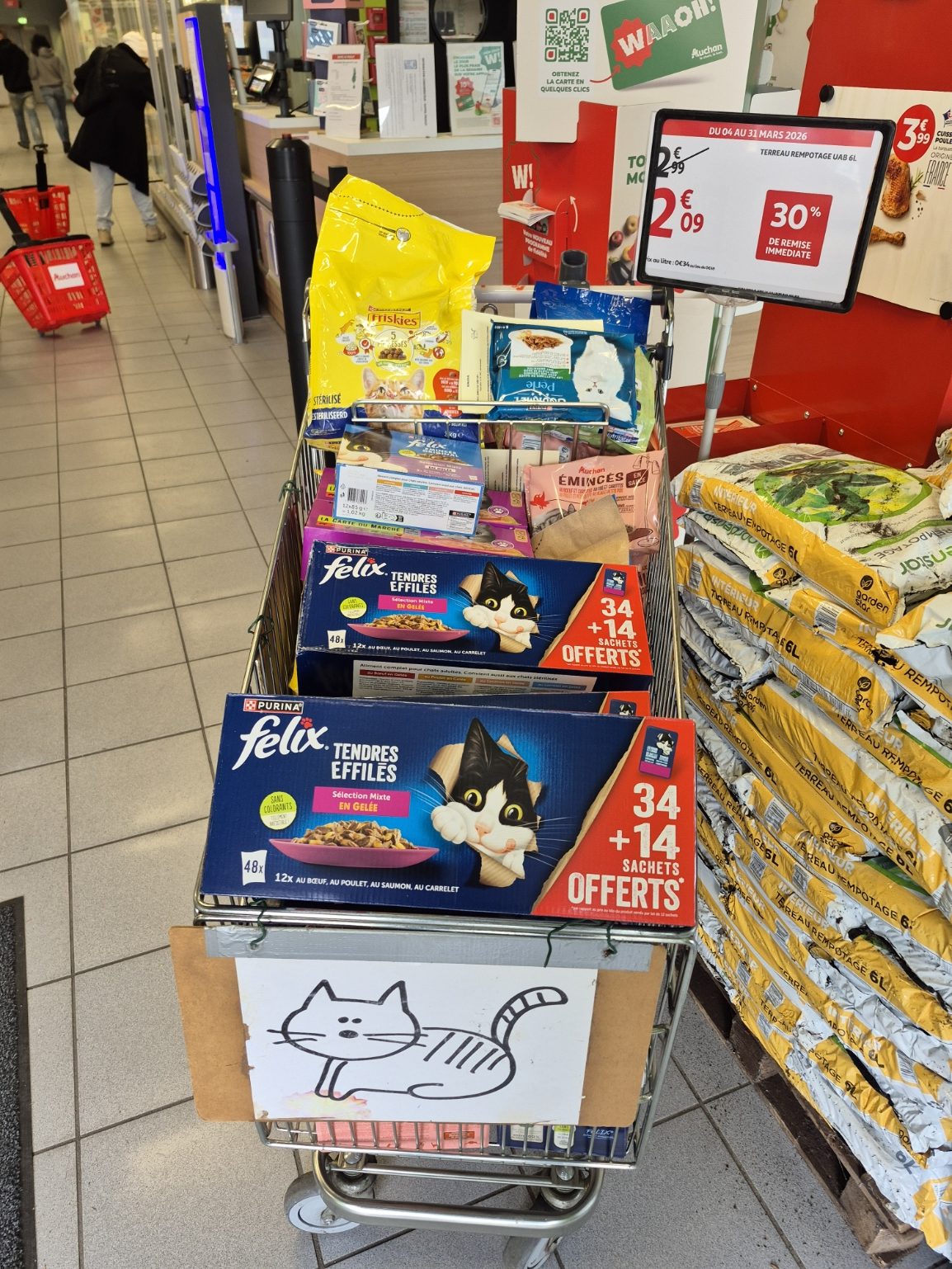 COLLECTE A AUCHAN TASSIGNY CE WEEK END